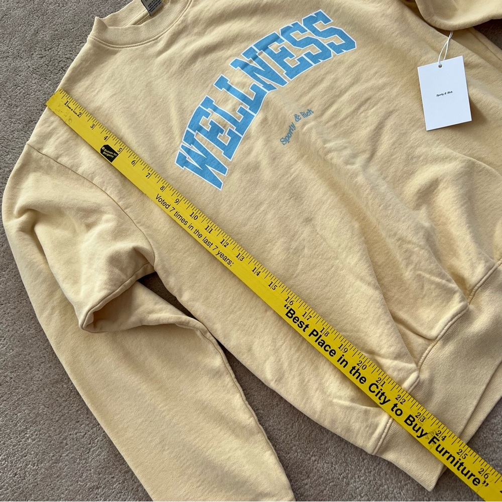 NWT Sporty & Rich Wellness Print Crewneck Sweater XS - Picture 10 of 15